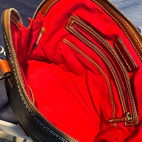 Dooney & Bourke Black and Brown Shoulder Bag - Picture 10 of 17